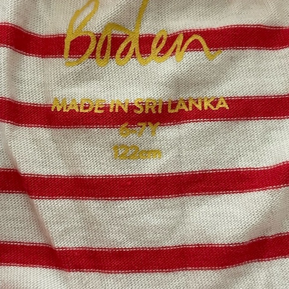 NEW Mini Boden Red and White Striped Tank Top with A-Line Silhouette - Picture 3 of 3